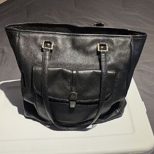 Tory Burch Black Leather Tote